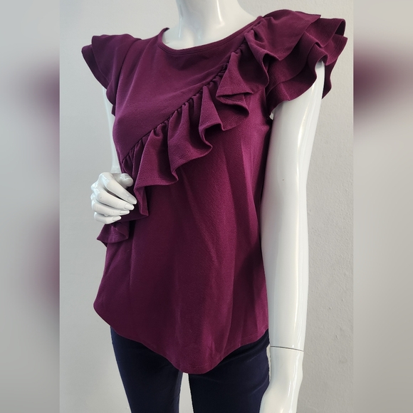 Wome's Sleeveless Purple Top Size Small Round Neck - Picture 2 of 14